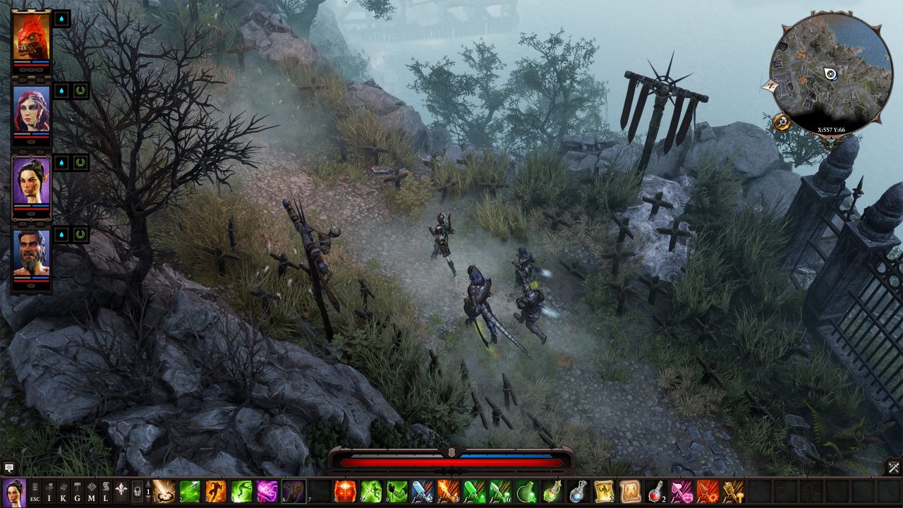 A screenshot of the party on the move in Divinity Original Sin 2