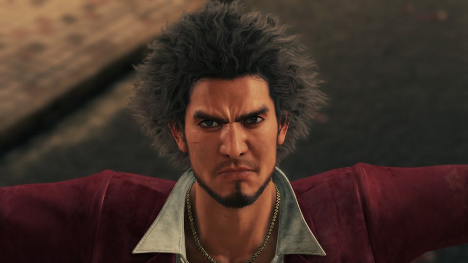 A screenshot with a close up of Ichiban in Yakuza Like a Dragon