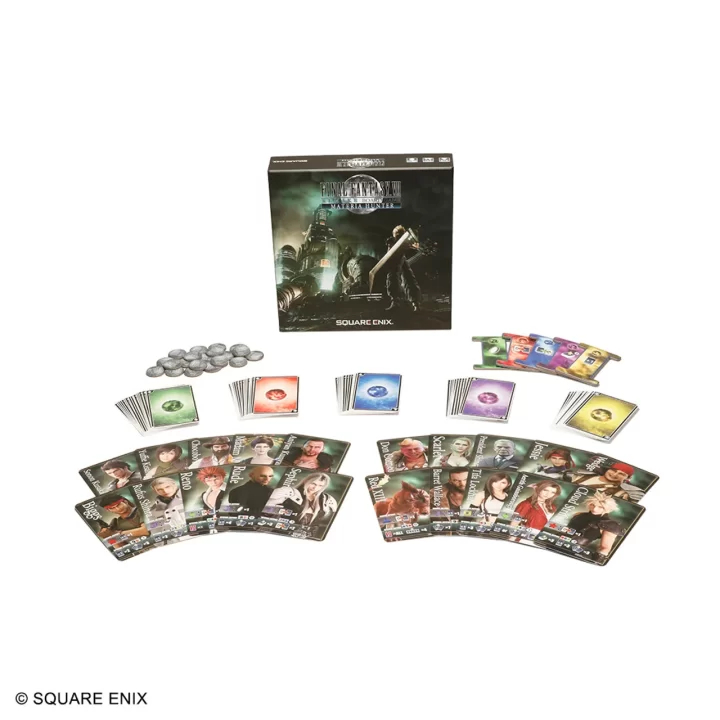 Final Fantasy VII Remake Materia Hunter Board Game Components